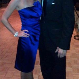 Maggy London Royal Blue Strapless Cocktail Dress